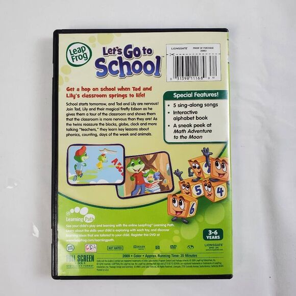 LeapFrog: Let’s Go to School DVD - Picture 3 of 3